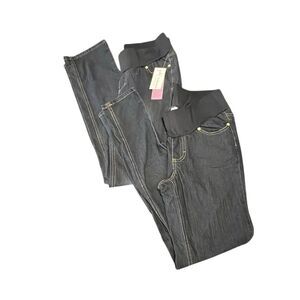 Oh! Mamma Women's Demi Panel Straight Leg Maternity Jeans 2 pair Small NWT